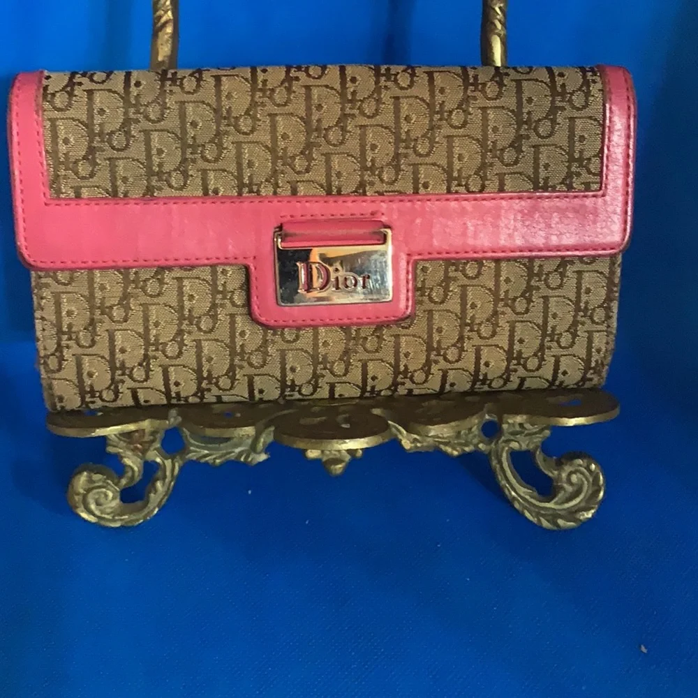 Christian Dior Dorrisimo Pink Monogram‎ Trotter Long Flap Wallet serial #